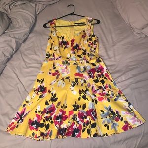 French Connection Yellow Floral Dress